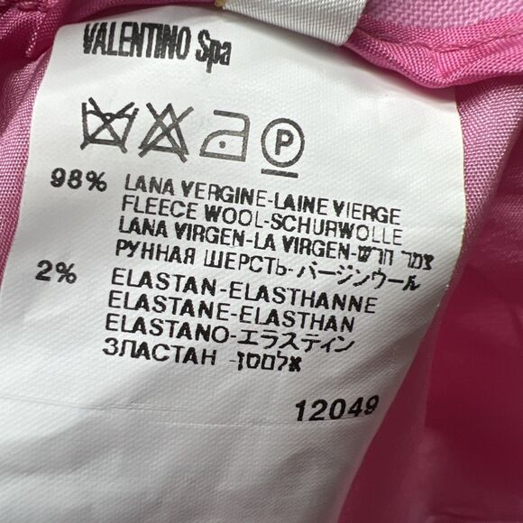 Valentino Roma Womens Lined Zippered Pencil Skirt Pink Size EUR 46 US 10 Office - Picture 12 of 13